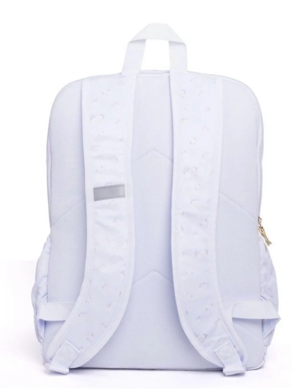 Light Blue  Lavender Quilted Backpack with Bow Charm